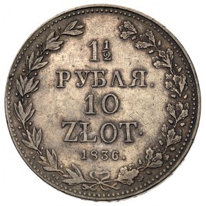 1 1/2 rubla = 10 złotych 1836, Warszawa, Plage 325, Bit...