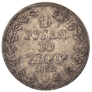 1 1/2 rubla = 10 złotych 1837, Warszawa, Plage 333, Bit...