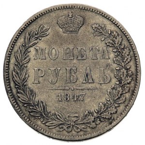 rubel 1847, Warszawa, Plage 438, Bitkin 401, patyna