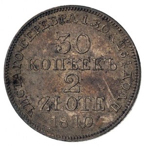 30 kopiejek = 2 złote 1840, Warszawa, Plage 379, Bitkin...