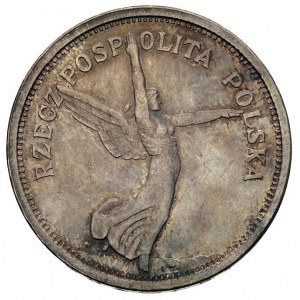 5 złotych 1928, Warszawa, Nike, Parchimowicz 114 a, pat...