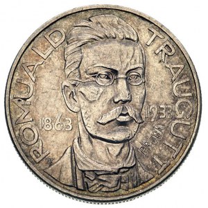 10 złotych 1933, Romuald Traugutt, na rewersie wypukły ...