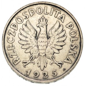 5 złotych 1925, Konstytucja, odmiana 81 perełek, Parchi...