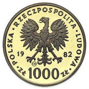 1.000 złotych 1982, Szwajcaria, Jan Paweł II, Parchimow...