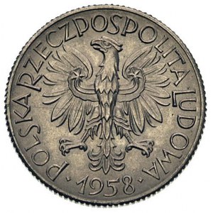 1 złoty 1958, nominał i kłosy, PRÓBA, Parchimowicz P-21...