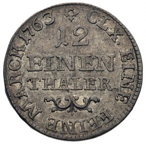 Fryderyk Krystian 1763, 1/12 talara 1763, Drezno, Kam. ...