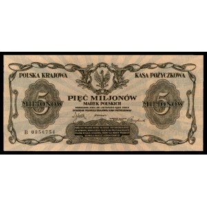 5.000.000 marek polskich, 20.11.1923, seria B, Miłczak ...