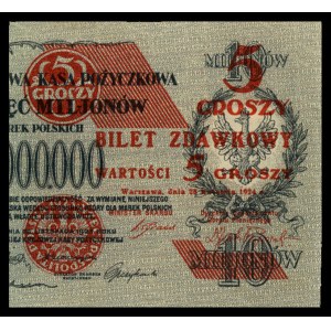 5 groszy 28.04.1924, 2 sztuki lewa i prawa strona, Miłc...