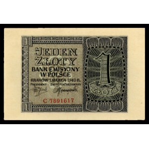 1 złoty 1.03.1940, seria C, Miłczak 91