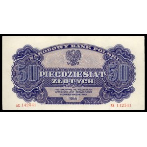50 złotych 1944, \obowiązkowe, seria AX