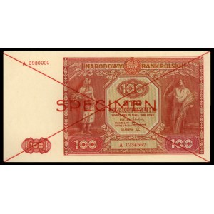 100 złotych 15.05.1946, Seria A 1234567, A 8900000, SPE...