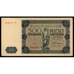 500 złotych 15.07.1947, seria P4, Miłczak 132d