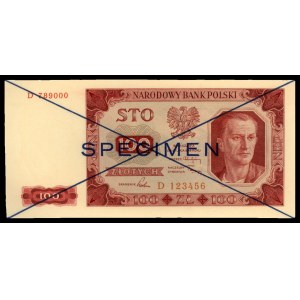 100 złotych 1.07.1948, seria D 123456, D 789000, SPECIM...