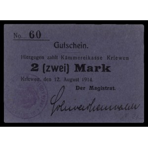 Krzywin (Kriewen), 2 marki 12.08.1914, Keller 190 e