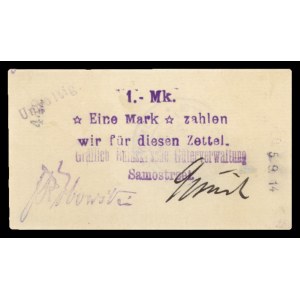 Samostrzel, 1 marka 5.09.1914 i 20 fenigów 4.03.1915, K...