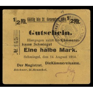 Śmigiel (Schmiegel), 1/2 i 2 marki 14.08.1914, Keller 3...