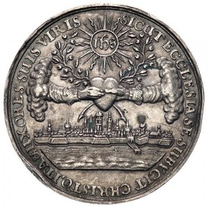 medal zaślubinowy autorstwa Jana Höhna seniora, Aw: Kob...