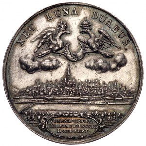 Zwycięstwo Wiedeńskie- medal autorstwa Jana Höhna junio...