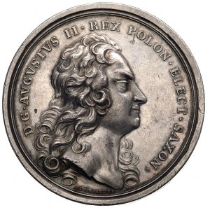 August II- medal autorstwa H. P. Groskurta wybity z oka...