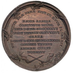 medal nieznanego autora wybity z okazji śmierci Marii A...