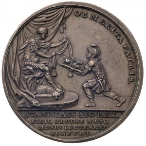 narodziny syna gen. Alojzego Fryderyka Brühla, medal au...