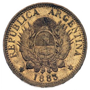 5 pesos (1 argentino) 1883, Fr. 14, złoto 8.07 g