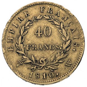 40 franków 1810 W, Lille, Fr. 506, złoto 12.84 g