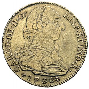 Karol III, 1759-1788, 4 escudo 1788 M, Madryt, Fr. 284,...