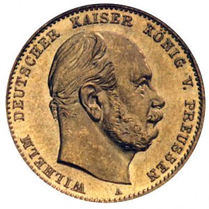 10 marek 1873/A, Berlin, J. 242, Fr. 3819, złoto, gabin...