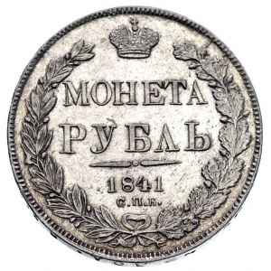 rubel 1841, Petersburg, Bitkin 130, Uzd. 1597, lekko cz...