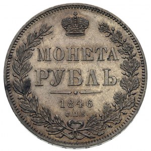 rubel 1846, Petersburg, Bitkin 144, Uzd. 1640, ładny eg...