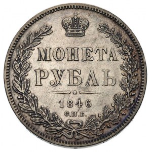 rubel 1846, Petersburg, Bitkin 144, Uzd. 1640, rysy w t...