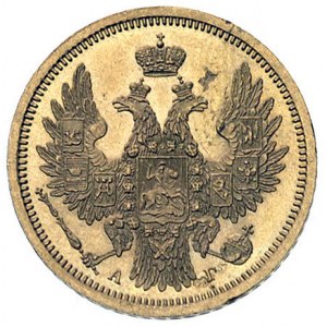5 rubli 1856, Petersburg, Bitkin 2, Fr. 163, złoto 6.54...