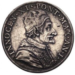 Innocenty XI 1676-1689, piastra AN I (1676), Berman 209...
