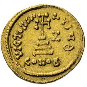 Konstans II 641-668, solidus, Konstantynopol, Aw: Popie...