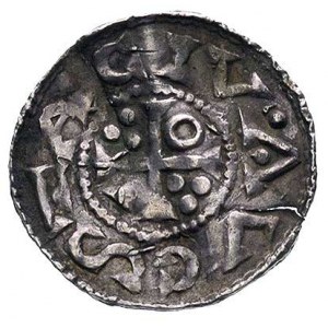 Henryk II 1009-1024 r., denar, Aw: Popiersie w prawo i ...