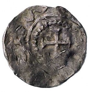 cesarz Otto III 983-1002, denar, Aw: Krzyż i napis, Rw:...
