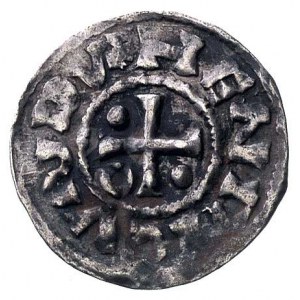 książę Henryk II 985-995, denar, Aw: Krzyż i napis, Rw:...