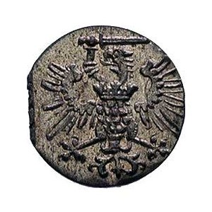 denar 1573, Gdańsk, T. 5, moneta z końcówki blachy ale ...