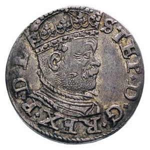 trojak 1586, Ryga, Kruggel 17b, odmiana z małą głową kr...
