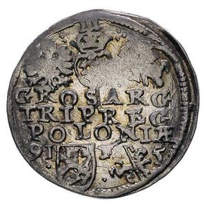 trojak 1595, Lublin, końcówka daty przedzielona herbem ...