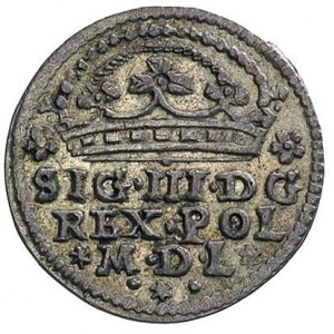 grosz 1608, Kraków, na awersie korona, ładnie zachowany