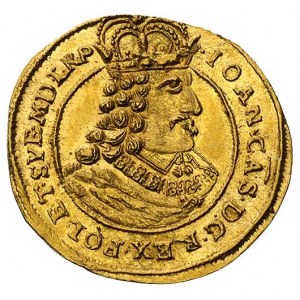 dukat 1666, Toruń, złoto, 3.46 g, H-Cz. 2307 (R5), Kale...