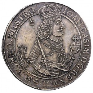 dwutalar 1650, Gdańsk, Aw: Półpostać króla, IOAN CASIM ...