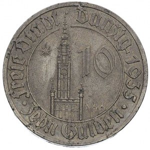 10 guldenów 1935, Ratusz gdański, Berlin, Parchimowicz ...