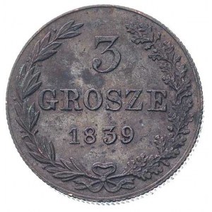 3 grosze 1839, nowe bicie petersburskie (1859 r), Plage...
