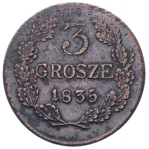 3 grosze 1835, Wiedeń, Plage 297, moneta traktowana jak...