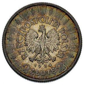 2 złote 1934, Warszawa, Piłsudski, Parchimowicz 111 a, ...