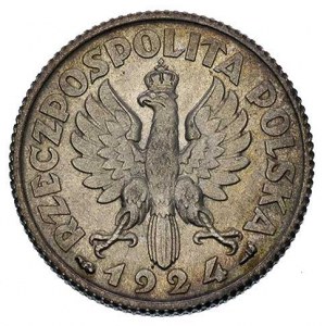 1 złoty 1924, Paryż, Parchimowicz 107 a, patyna