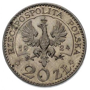 20 złotych 1924, Monogram RP, srebro 5.62 g, Parchimowi...